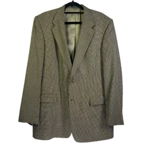 AUSTIN REED Beige Houndstooth Sport Coat Blazer Jacket Size 42 - Picture 1 of 14