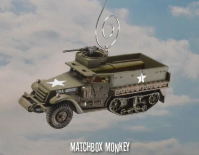 USA M3 Halftrack Vietnam Korean US Army Christmas Ornament 1/2 Track War Machine - Image 1 of 4