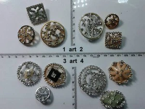1 lotto bottoni gioiello smalti pietre perle murrine buttons boutons vintage g20 - Bild 1 von 1