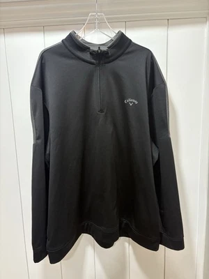 Pullover forrado de lana Callaway para hombre talla XXXL negro 1/4 cremallera grande y alto Foto 1 de 3