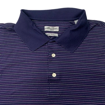 Alan Flusser Gold Mens Large Silver Collection Cotton Polo Shirt Short Sleeve - Image 1 of 4