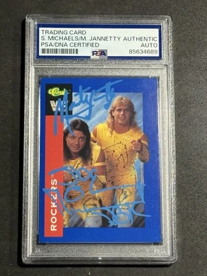 THE ROCKERS 1991 CLASSIC WWF SIGNED AUTOGRAPHED CARD PSA/DNA CERTIFIED - Image 1 of 2