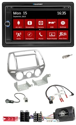 Blaupunkt Bluetooth DAB 2DIN USB DVD Lenkrad Autoradio für Hyundai i20 2012-2014 - Bild 1 von 4