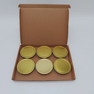 sourcing map Mason Jar Deckel 6 Stück Weißblech Einmachdeckel breite Öffnung Zub - Bild 1 von 3