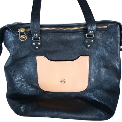 Bolsa de ombro Isaac Mizrahi feminina bolso couro preto - Imagem 1 de 4