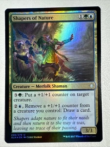 Shapers of Nature [Foil] #228 quasi nuovo non comune Ixalan Magic MTG - Foto 1 di 2