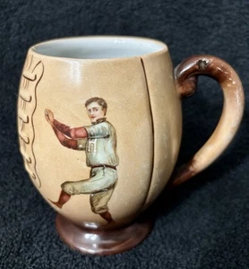 Antique HARVARD University Football Shape Baseball Mug 1905 F. Earl Christy - Picture 1 of 6