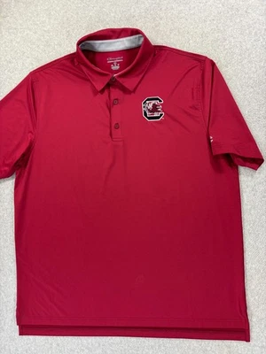 South Carolina Gamecocks Champion Stitched Campus Polo Shirt (Men's 2XL) Garnet - Image 1 of 4