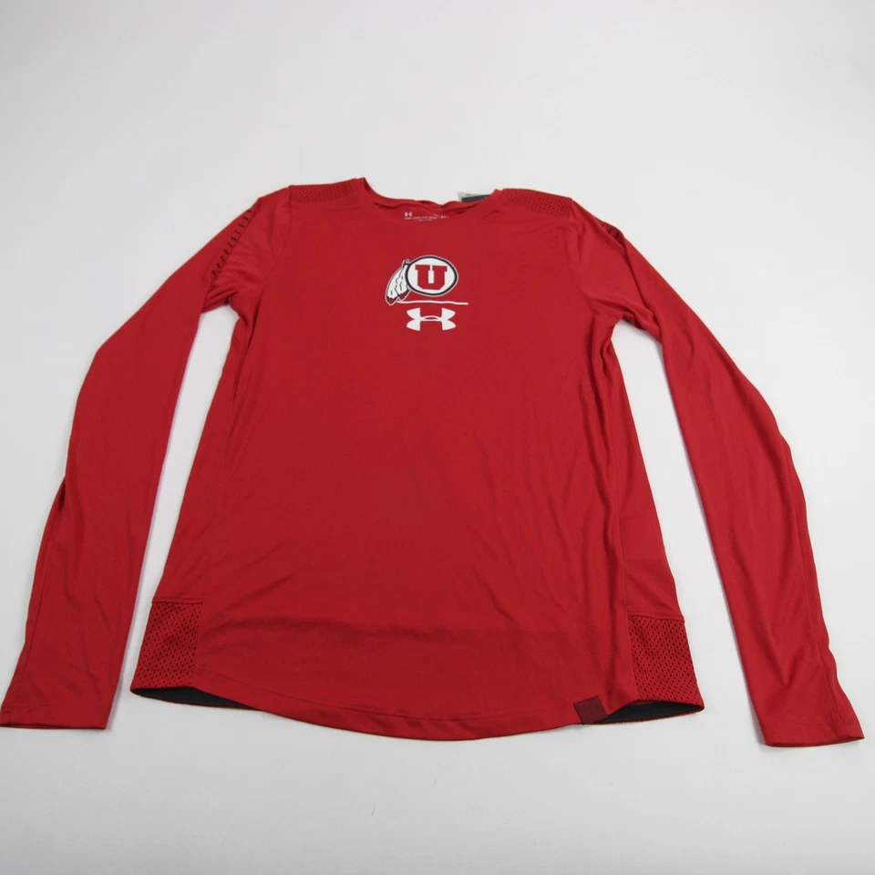Utah Utes Under Armour HeatGear Long Sleeve Shirt Women's Red New - Image 1 of 1