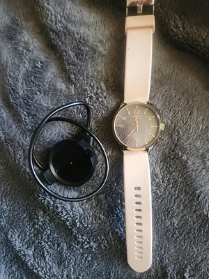 iTech Duo Hybrid Smartwatch Rose Gold Pink Blush Silicone Strap - Stainless Case - Image 1 of 4