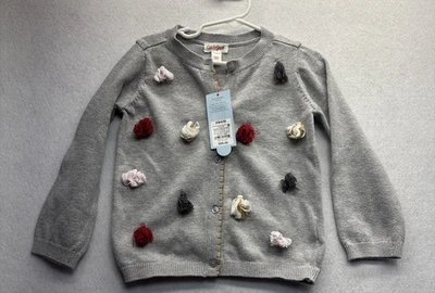 Девочка Cat & Jack кисточки серый кардиган свитер размер XS розничной $25 - Изображение 1 из 4