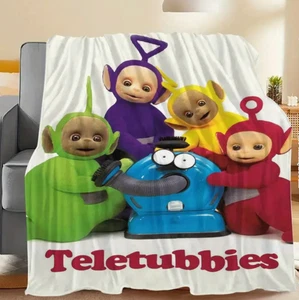 Teletubbies Warm Fleecy Throw Rug/Blanket Large 180 x 220cm Free Post - Picture 1 of 8