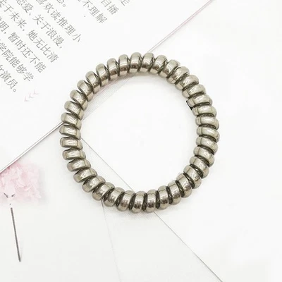 Bobina espiral bandas de goma cable telefónico lazos para el cabello accesorios para el cabello colorido ø Foto 1 de 4