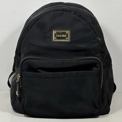 Calvin Klein Women's Mini Backpack - Black Adjustable Multi Pockets - Image 1 of 4