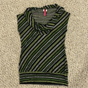 Blusa Heart Soul Vintage Mujer Capucha Cuello Sin Mangas Pullover Hecha en EE. UU. - Imagen 1 de 14