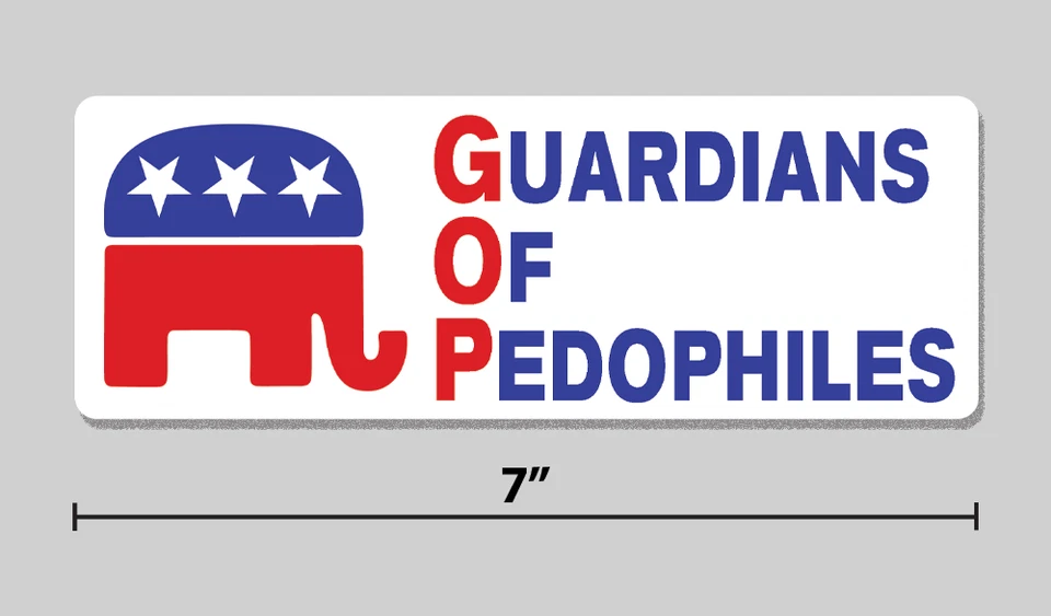 ACORN TACTICAL Anti-Trump Sticker "Guardians Of Pedophiles" Republican GOP 7" Vinyl Decal