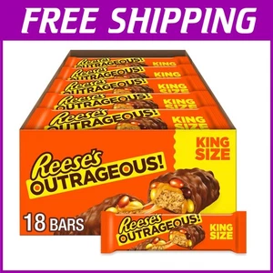 OUTRAGEOUS! Peanut Butter Chocolate Bars, 18 Count - Picture 1 of 9