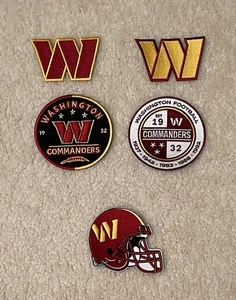 WASHINGTON COMMANDERS 5 SET FOOTBALL IRON ON EMBRIODERED PATCH - Picture 1 of 5