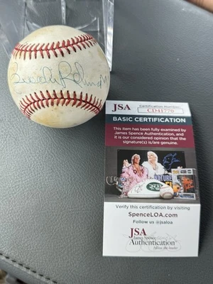 RARE! Brooks Robinson AUTOGRAPHED HOF Game Used AL Bobby Brown Ball JSA/COA - Image 1 of 4