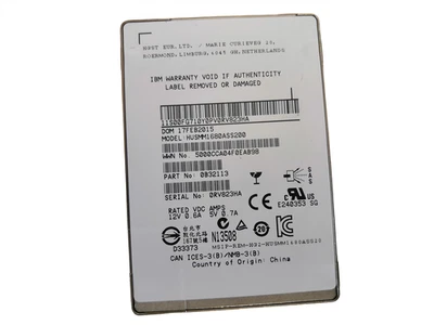 IBM SSD SAS 2.5" 800GB Solid State Drive 12Gbps 0B32113 HUSMM1680ASS200 - Image 1 of 3