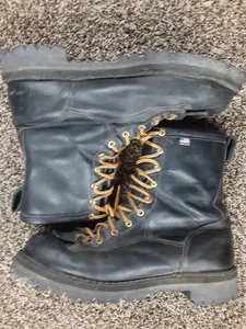 Danner 14200X RO Rain Forest GoreTex Work Boots Mens 13 EE Black Made in USA - Picture 1 of 9