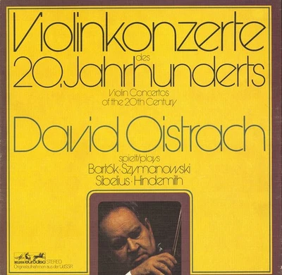 3LP OISTRAKH Violin Con By BARTOK SZYMANOWSKI SIBELIUS HINDEMITH CHAUSSON RAVEL - Image 1 of 3