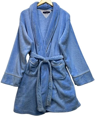 Tommy Hilfiger Mujeres Prendas para dormir con cinturón Vellón Vestido Manga Larga Talla L Azul Foto 1 de 4