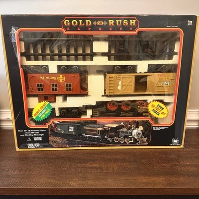 Juego de tren expreso Gold Rush 1996 vintage número 186 en caja Foto 1 de 4