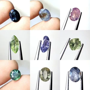 Natürlicher Multi Saphir facettierter Schliff, loser Edelstein, echter Saphir für Schmuck - Bild 1 von 57