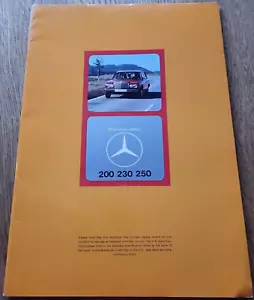 1976 / 1977 MERCEDES-BENZ 200 / 230 / 250 car sales brochure from the UK, thick - Picture 1 of 12