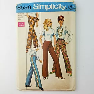 Simplicity Womens Pattern Pants (8598) UNCUT Vintage 1960s - Size 12 - Picture 1 of 6