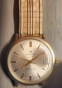 Hamilton Gold 10k RGP Mens Wrist Watch - Picture 1 of 7