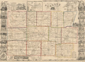 1854 Map of Genesee County NY from actual surveys - Picture 1 of 3