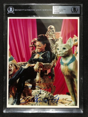 Eartha Kitt Catwoman Signed 8x10 Photo Auto Grade 10 BAS (Grad Collection) Cover