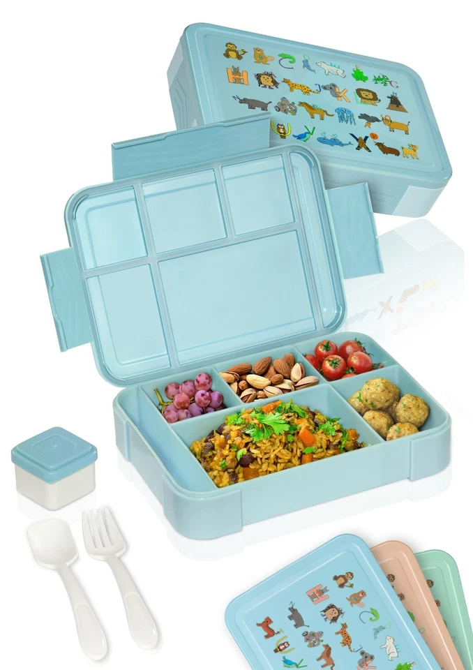 Deine Schulhelden Brotdose Kinder mit Fächern BentoBox Lunchbox auslaufsicher - Bild 1 von 1