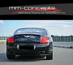 Set attacco laterale diffusore coppa nero Bentley Continental GT Flaps paraurti posteriore  - Foto 1 di 9