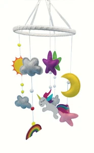 Bebé Arco Iris Unicornio Móvil Habitación Infantil Móvil para Bebés - Imagen 1 de 2