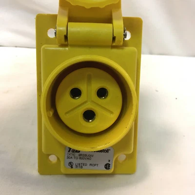 T&B Russellstoll 9R33U0W 30A 600V 3 Wire Pin & Sleeve Female Receptacle - Image 1 of 4