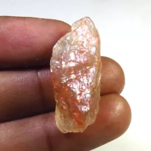 Pietra solare arcobaleno grezza 28 ct 29 x 13 mm pietra solare africana naturale gemme grezze SF-300 - Foto 1 di 9