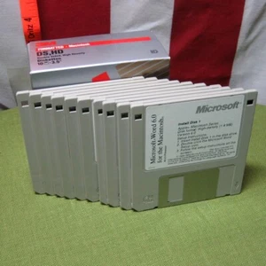 MICROSOFT WORD 6.0 vtg floppy disks Macintosh PC word processor '94 installation - Picture 1 of 2
