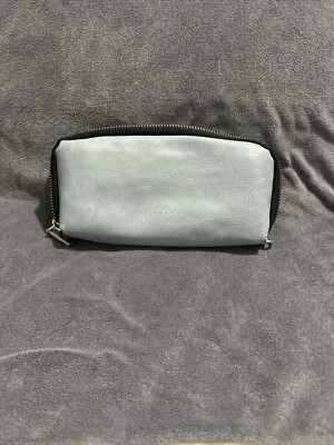 Co lab Soft Pebble Blue Wallet ID Card Holder Organizer Zippered Credit Card - Image 1 of 4