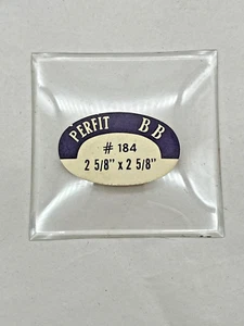 Square Beveled Convex Clock Glass - 2 5/8"X2 5/8" . New Old Stock. (CM53-137) - Picture 1 of 2