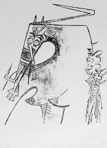 Wifredo Lam Figure Blanche et Noire HAND SIGNED 65/90 ORIGINAL LITHOGRAPH 1975 - Picture 1 of 5