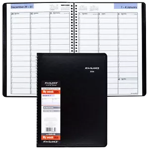 2026 At-A-Glance DayMinder G520-00 Weekly Appointment Book, 8 x 11", Black Cover - Picture 1 of 7