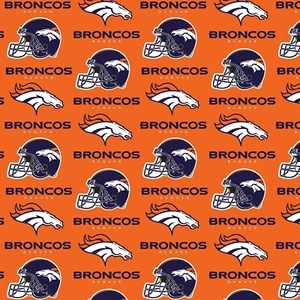 15"L x 60"W NFL Denver Broncos Quilting Cotton Fabric 6718-D - Picture 1 of 1