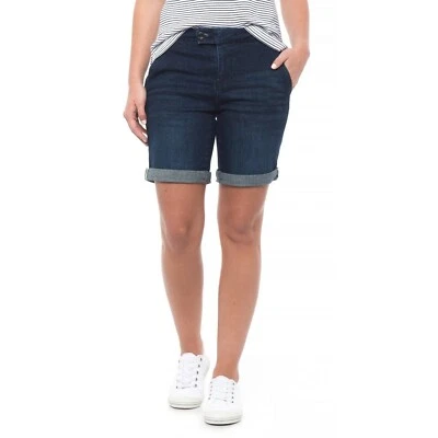 NUEVO CON ETIQUETAS NANETTE Nanette Lepore Denim Pantalón Bermudas Pantalones Cortos Color: Lavado Asfalto Foto 1 de 2