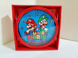 Nintendo Super Mario Bros &Luigi 10" Round Wall Time Clock Decor Collectors Rare - Picture 1 of 7