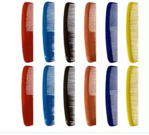 6,5 ZOLL BUNTE HAARKÄMME FÜR MÄNNER UND FRAUEN - BPA-FREI (12ER-PACK) - Bild 1 von 7