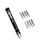 Portable 8 in 1 Aluminum Pen Style Screw Driver Multi-Tool Precision Screwdriver