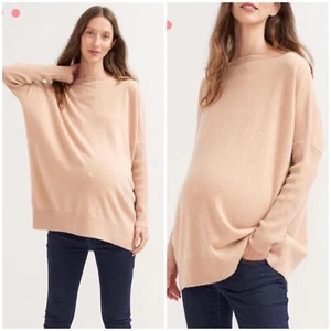 Hatch maternity Nadine wool cashmere sweater Size 2 M Medium Camel Tan $298 - Picture 1 of 9